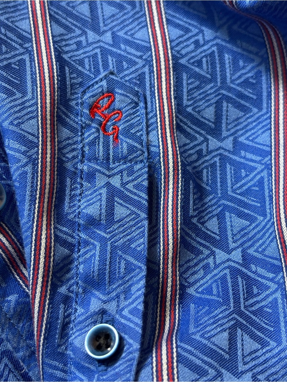 Robert Graham Men's Long-Sleeve Button-Up Classic Fit Shirt Striped Blue NWOT XL - Picture 9 of 16